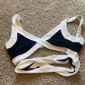 Black and White cross body top